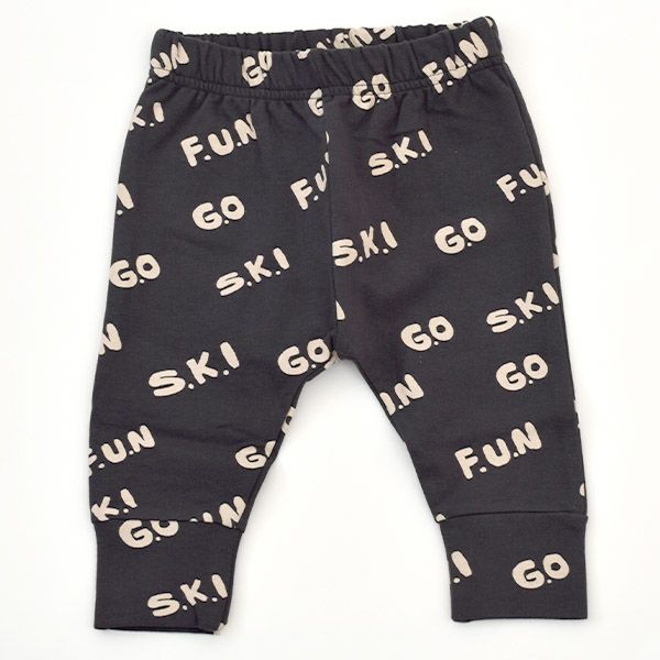 オーガニックコットン ベビー 裏起毛パンツ Go fun ski