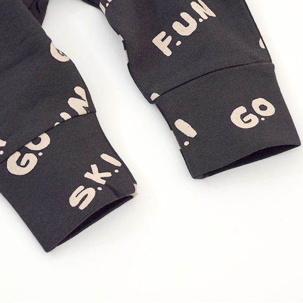 オーガニックコットン ベビー 裏起毛パンツ Go fun ski