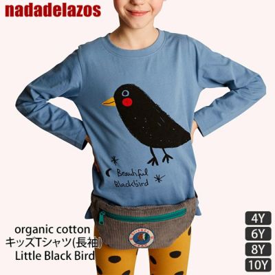 オーガニックコットン キッズTシャツ(長袖) Little Black Bird