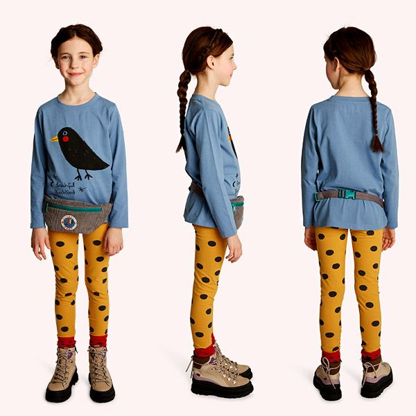 オーガニックコットン キッズTシャツ(長袖) Little Black Bird