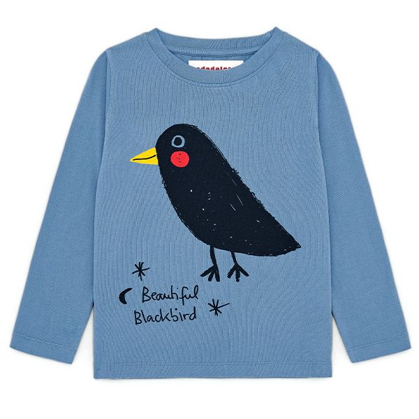 オーガニックコットン キッズTシャツ(長袖) Little Black Bird