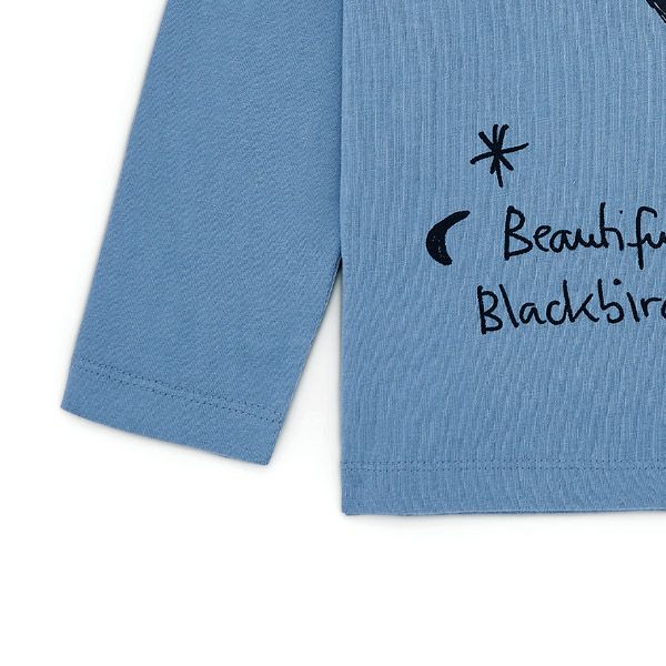 オーガニックコットン キッズTシャツ(長袖) Little Black Bird
