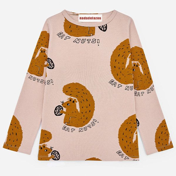 オーガニックコットン キッズTシャツ(長袖) Squirrel