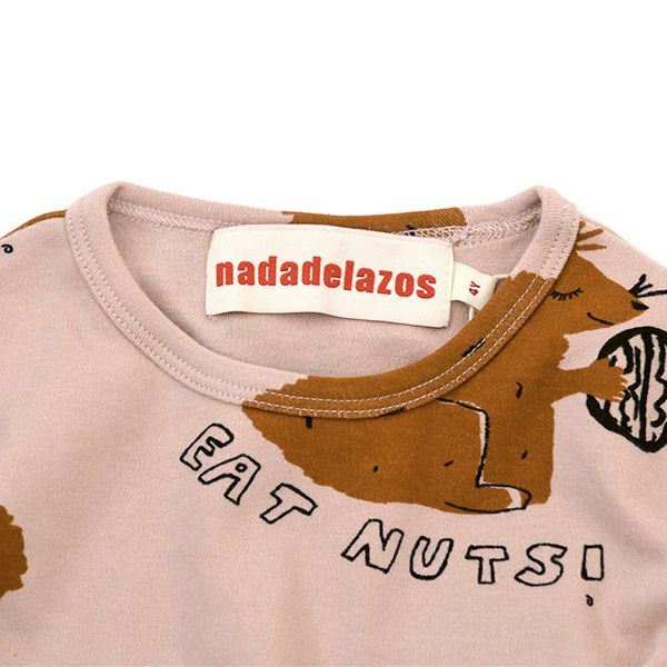 オーガニックコットン キッズTシャツ(長袖) Squirrel