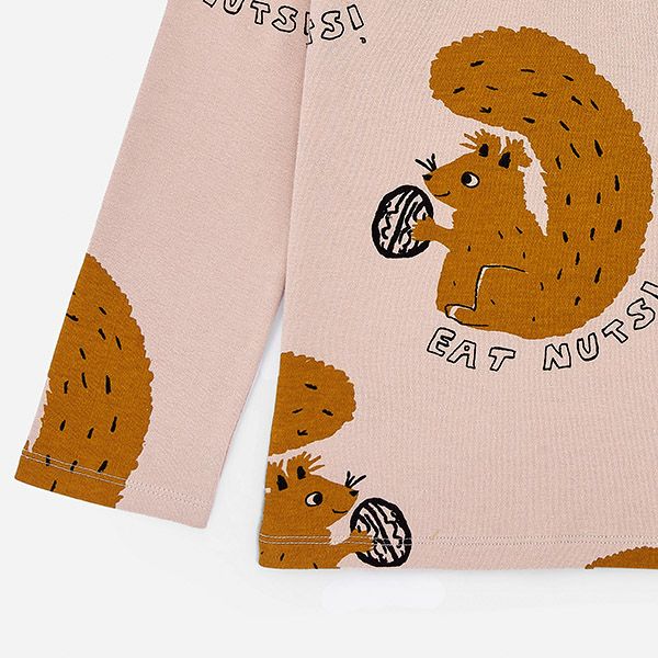 オーガニックコットン キッズTシャツ(長袖) Squirrel