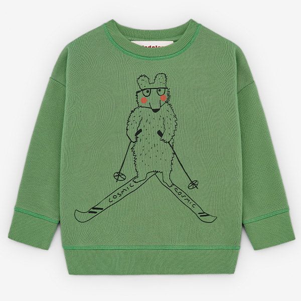 オーガニックコットン キッズ 裏起毛スウェットシャツ(長袖) Sking Bear