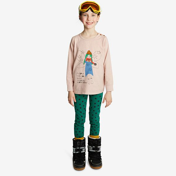 オーガニックコットン キッズスリムパンツMinidots