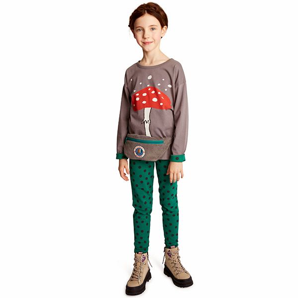 オーガニックコットン キッズスリムパンツMinidots