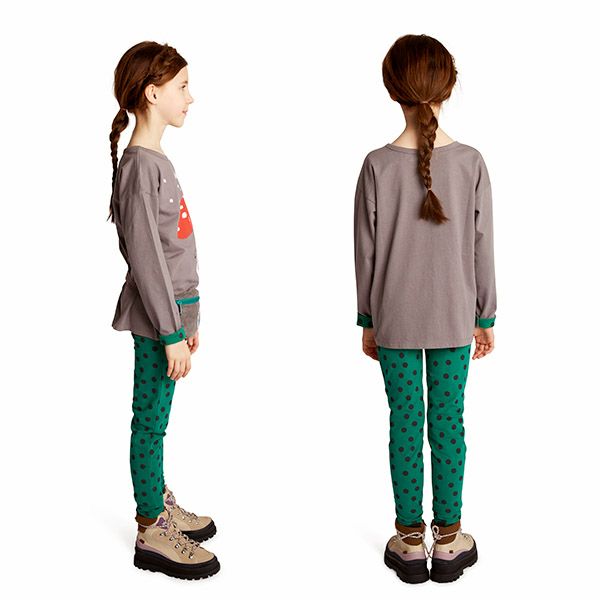 オーガニックコットン キッズスリムパンツMinidots