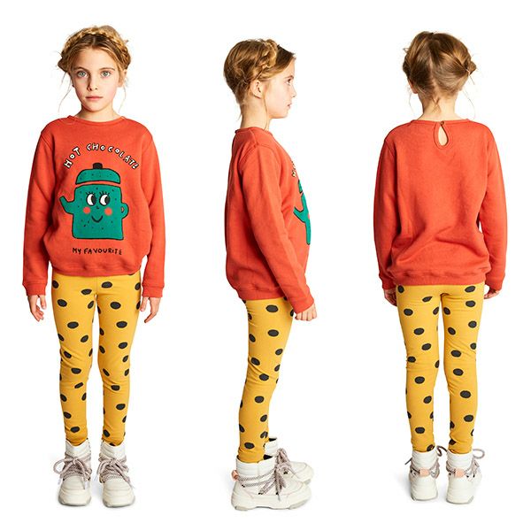 オーガニックコットン キッズスリムパンツDots