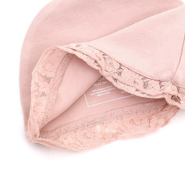 オーガニックコットン ベビーレースラッフルキャップ