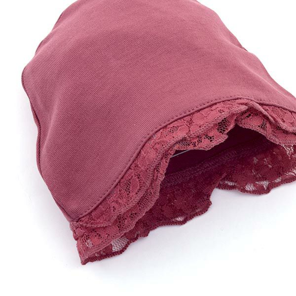 オーガニックコットン ベビーレースラッフルキャップ