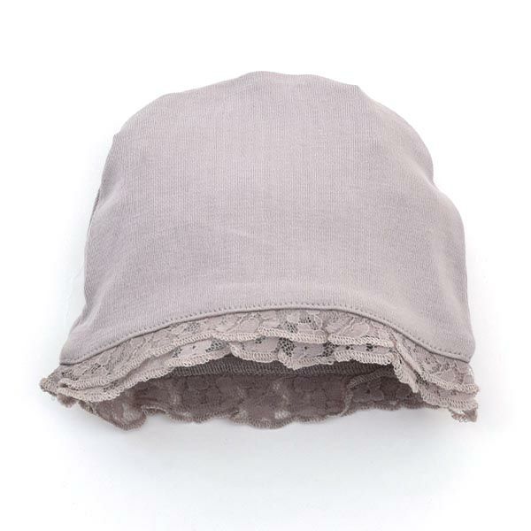 オーガニックコットン ベビーレースラッフルキャップ