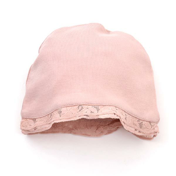 オーガニックコットン ベビーレースラッフルキャップ