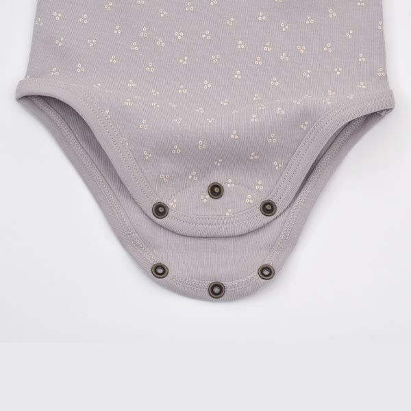 オーガニックコットン ベビーラッフルボディスーツ(長袖)