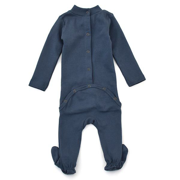 オーガニックコットン ベビーモックネック足つきカバーオール（長袖）