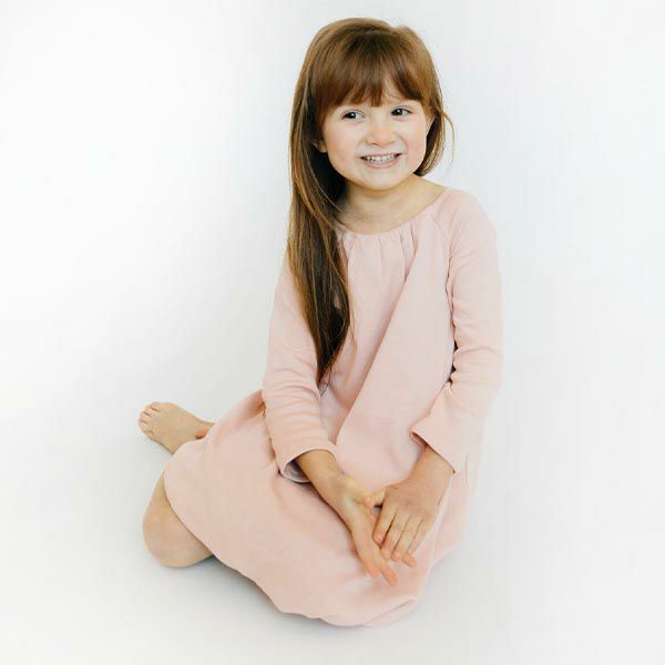 オーガニックコットン キッズバブルドレス（長袖）