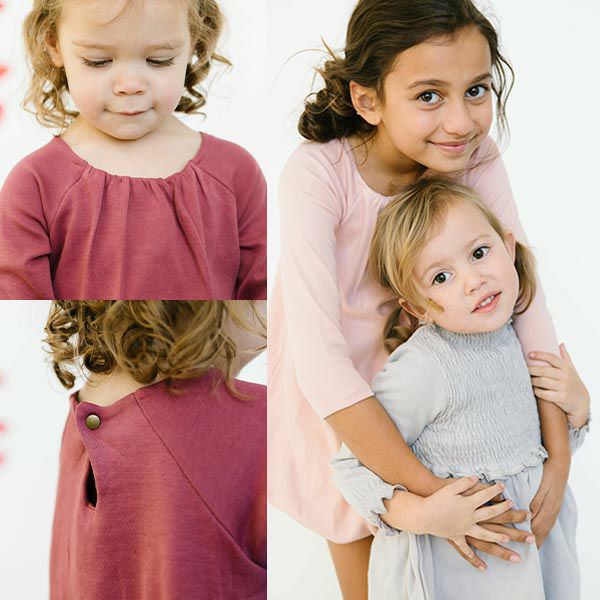 オーガニックコットン キッズバブルドレス（長袖）