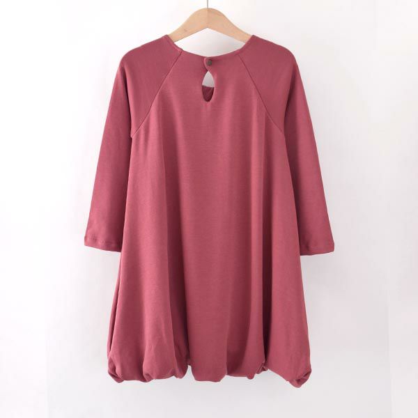 オーガニックコットン キッズバブルドレス（長袖）