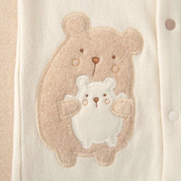 オーガニックコットン ベビー【ママだっこ】接結フライスカバーオール