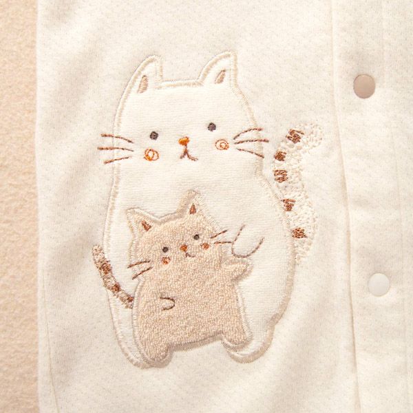 オーガニックコットン ベビー【ママだっこ】接結フライスカバーオール