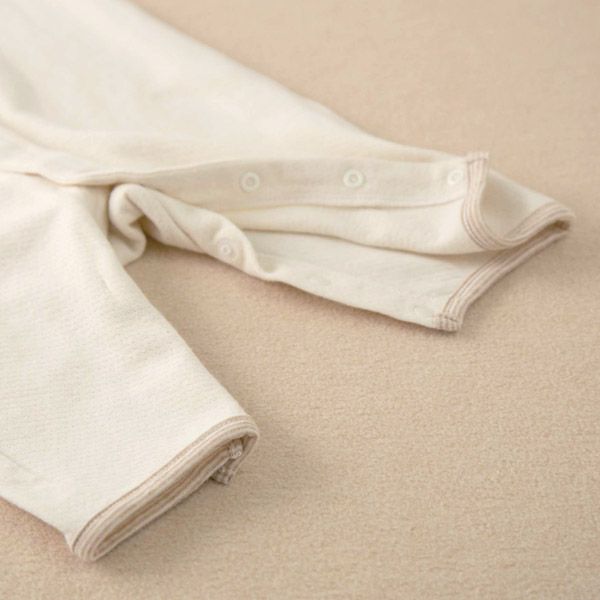 オーガニックコットン ベビー【ママだっこ】接結フライスカバーオール