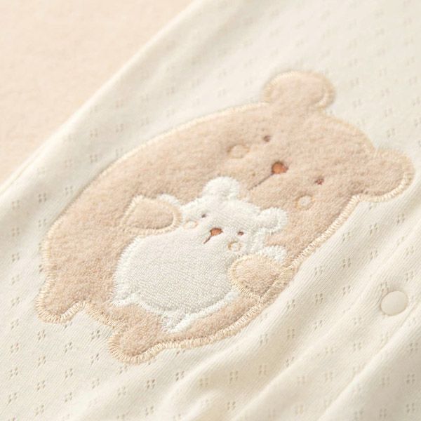 オーガニックコットン ベビー【ママだっこ】エリゼ半袖カバーオール 60-70