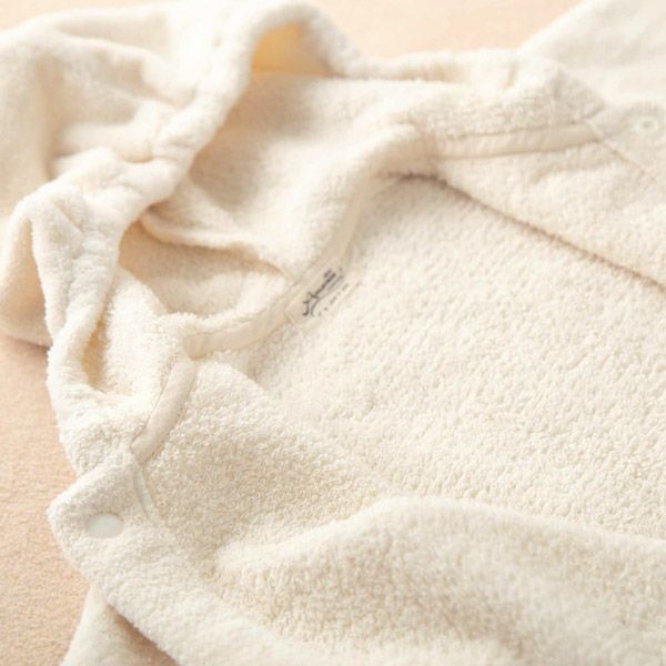 オーガニックコットン ベビー【ママだっこ】パイルバスポンチョねこ 50-80