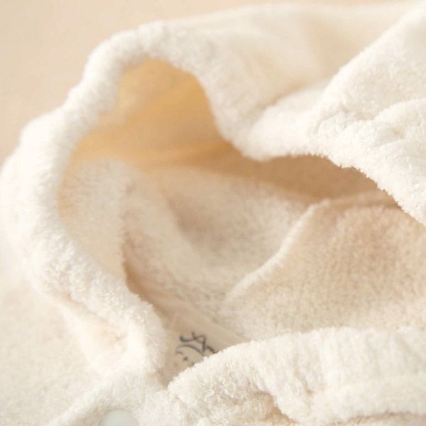 オーガニックコットン ベビー【ママだっこ】パイルバスポンチョねこ 50-80