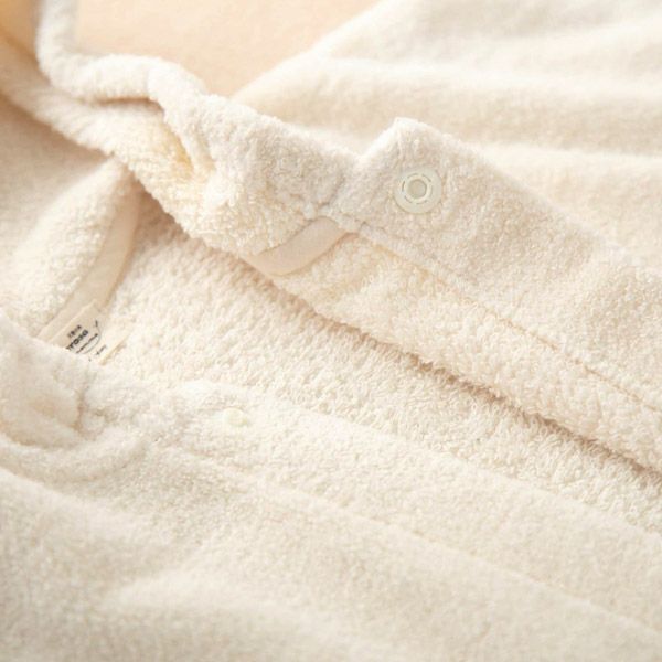 オーガニックコットン ベビー【ママだっこ】パイルバスポンチョねこ 50-80
