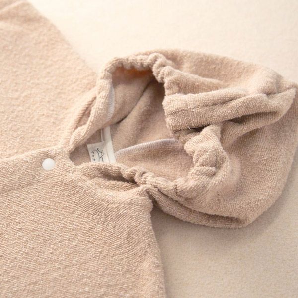 オーガニックコットン ベビー【ママだっこ】パイルロングパスポンチョ