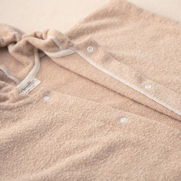 オーガニックコットン ベビー【ママだっこ】パイルロングパスポンチョ