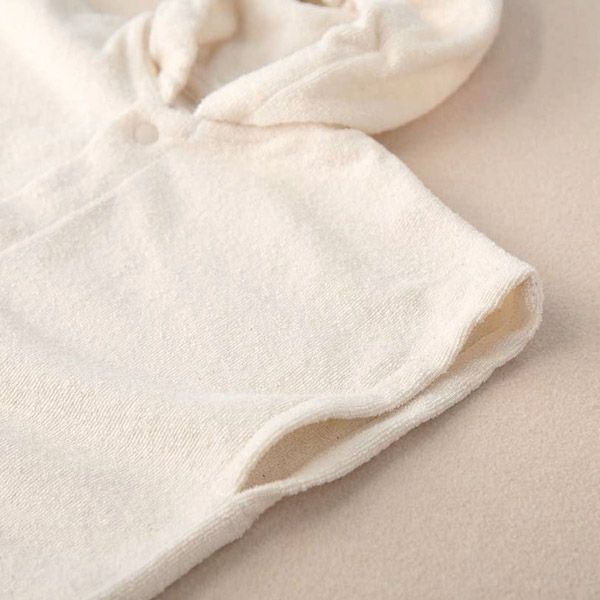 オーガニックコットン ベビー【ママだっこ】パイルロングパスポンチョ