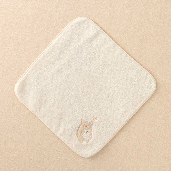 オーガニックコットン ベビー【ママだっこ】パイルハンカチ くま