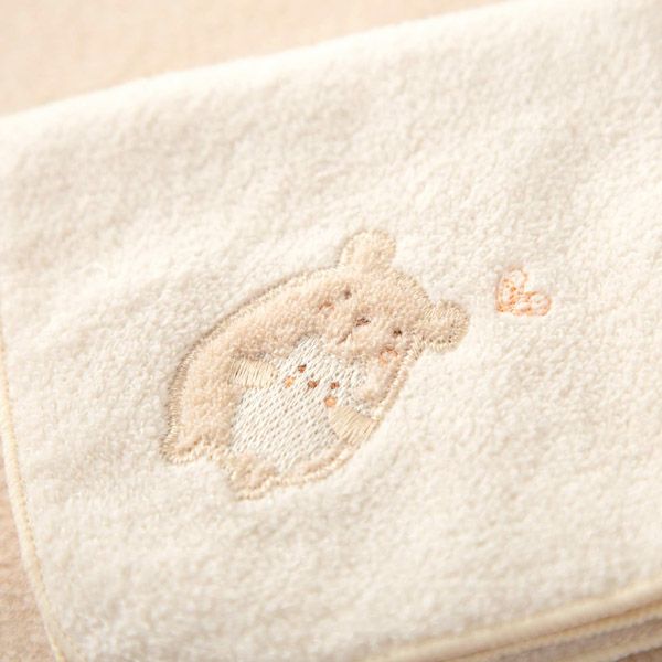 オーガニックコットン ベビー【ママだっこ】パイルハンカチ くま
