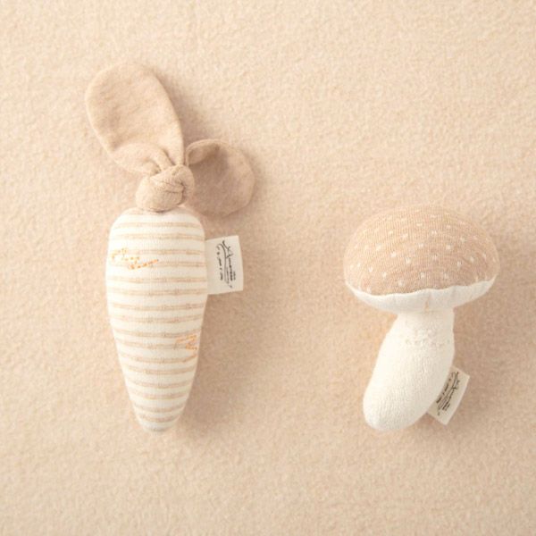 オーガニックコットン ベビー【どうぶつ村】パイルのにぎにぎ