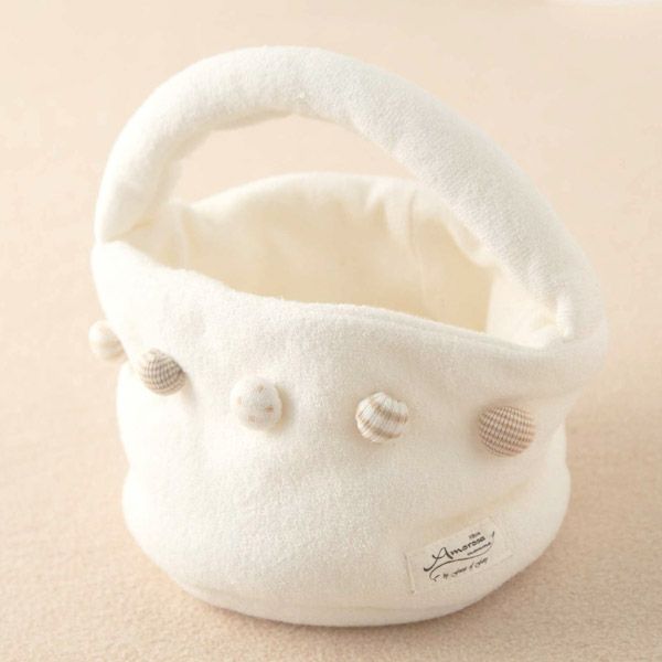 オーガニックコットン ベビー【どうぶつ村】にぎにぎバスケット