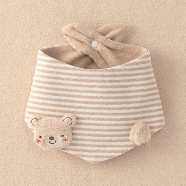 オーガニックコットン ベビー【どうぶつ村】三角スタイ