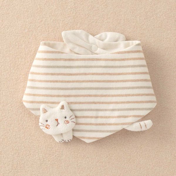 オーガニックコットン ベビー【どうぶつ村】三角スタイ