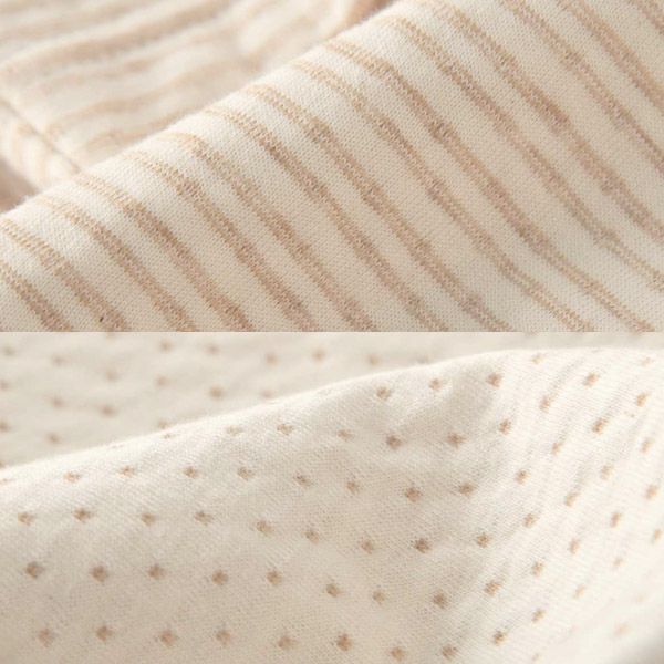 オーガニックコットン ベビー【幸せの青い鳥】接結ドットボーダーのパーカー