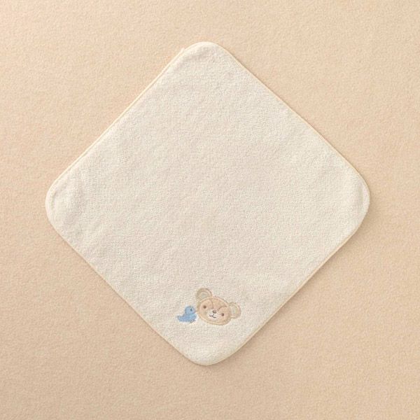 オーガニックコットン ベビー【幸せの青い鳥】パイルハンカチ くま 24×24