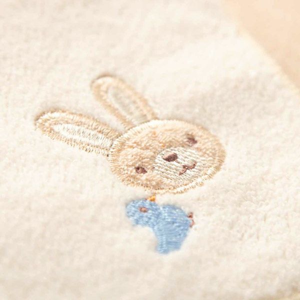 オーガニックコットン ベビー【幸せの青い鳥】パイルハンカチ うさぎ 24×24