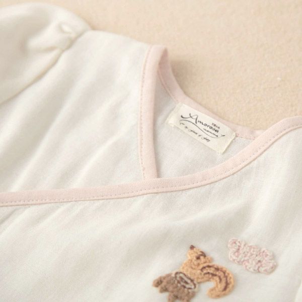 オーガニックコットン ベビー【編みモチーフ】ガーゼグレコ