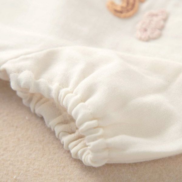 オーガニックコットン ベビー【編みモチーフ】ガーゼグレコ