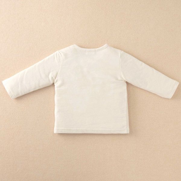 オーガニックコットン ベビー【編みモチーフ】長袖Tシャツ