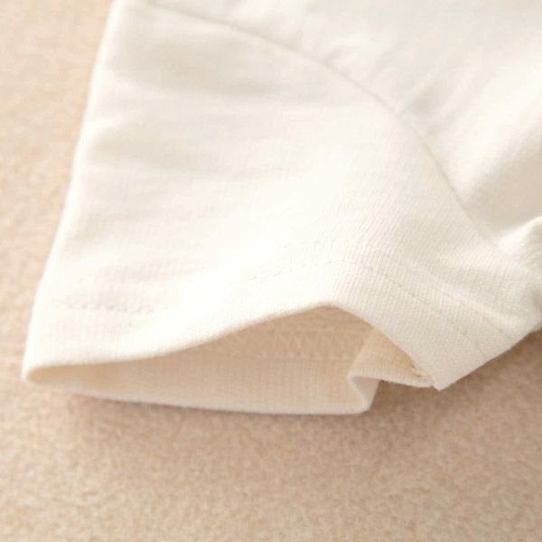 オーガニックコットン ベビー【編みモチーフ】半袖Tシャツ