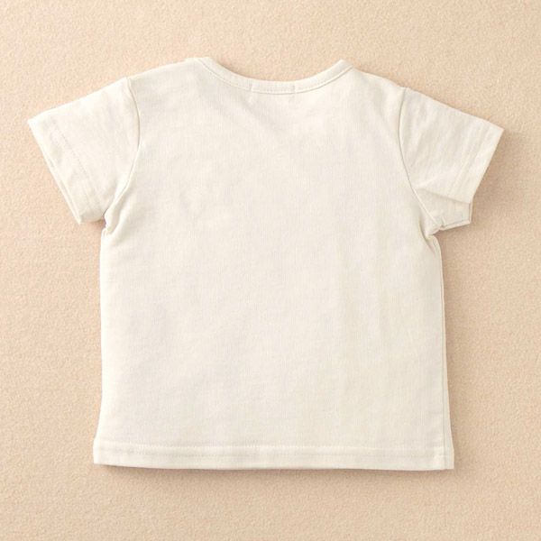 オーガニックコットン ベビー【編みモチーフ】半袖Tシャツ