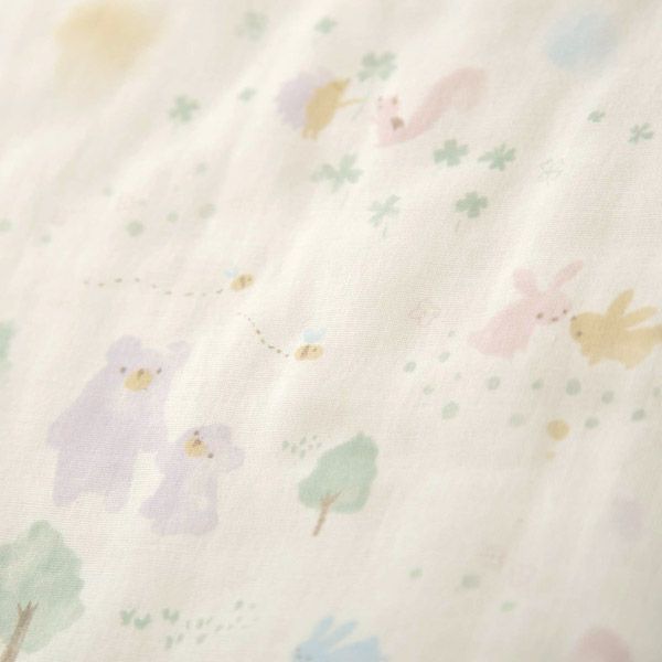 オーガニックコットン ベビー【夢みる森】ダブルガーゼのロングスリーパー 60-90