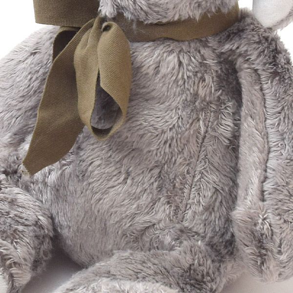 オーガニックコットン＆バンブー Fluffy PAWS(いぬ)グレー×ホワイト