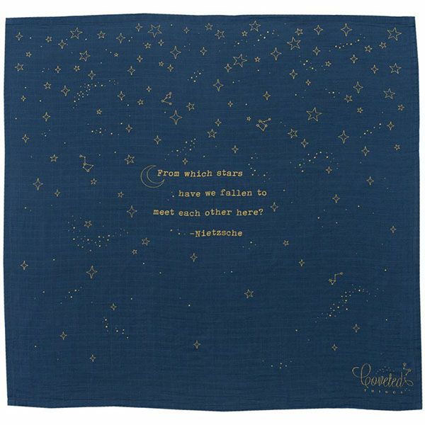 オーガニックコットン モスリンスワドルScarf Golden Stars
